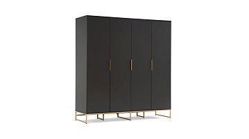 Шкаф четырехдверный Amur, цвет Черный графит